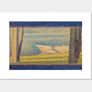 Moored Boats and Trees by Georges-Pierre Seurat Posters and Art